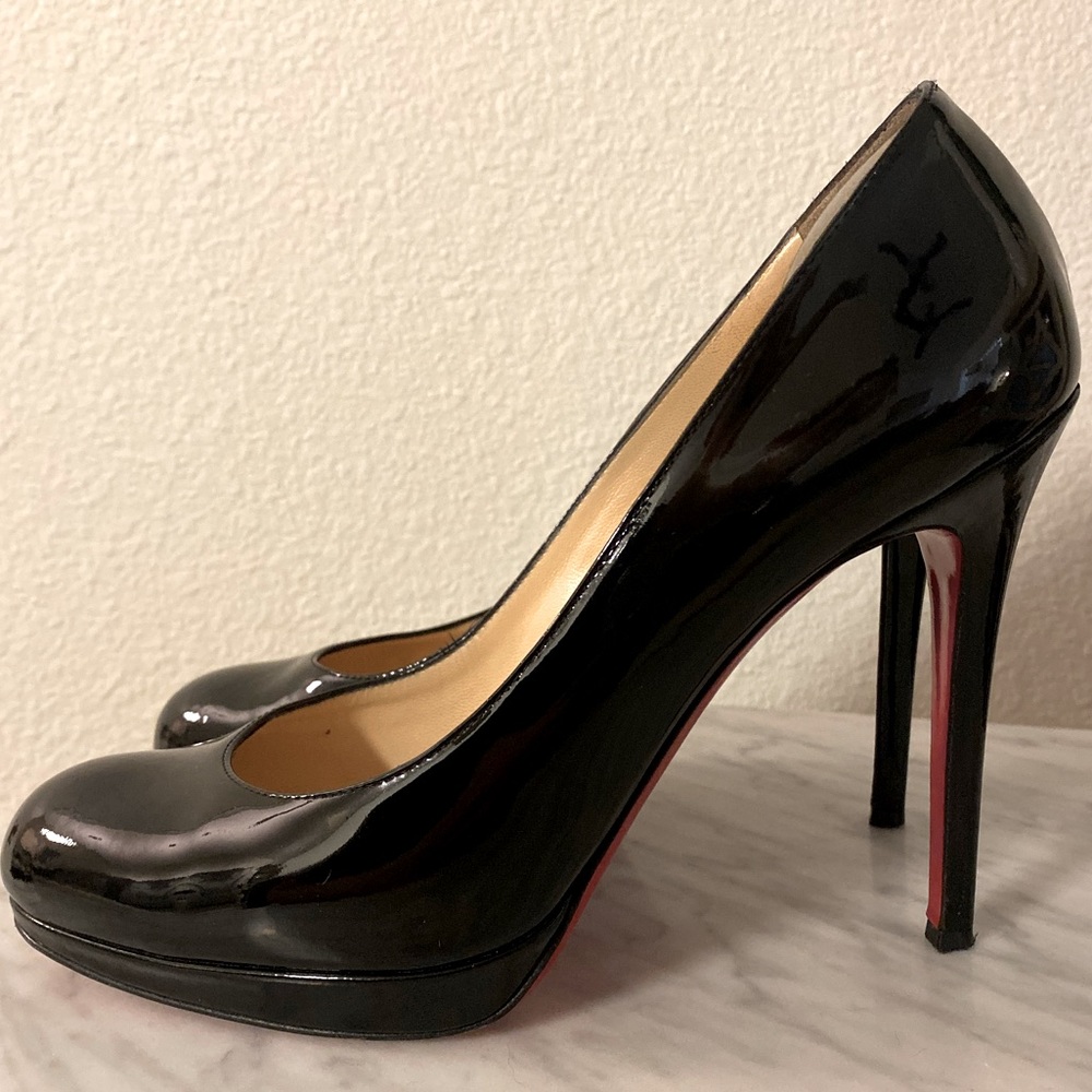 Christian Louboutin black patent leather pumps